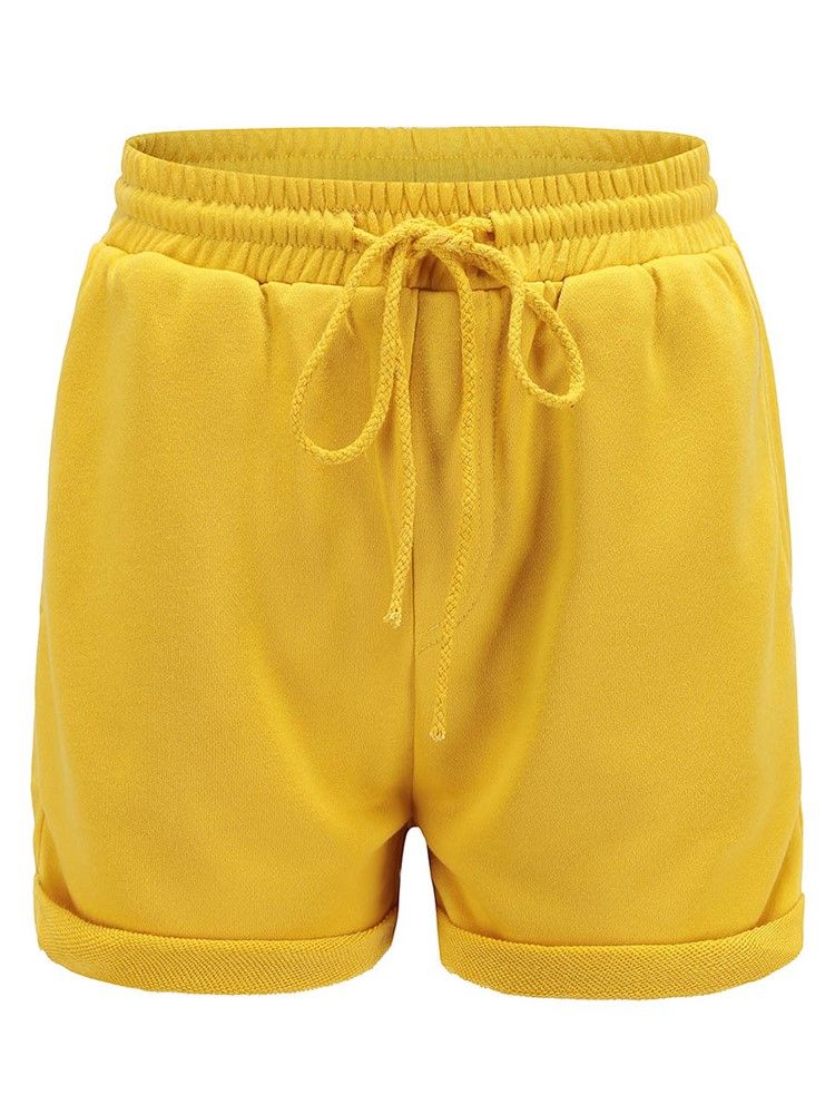 Short De Sport Uni À Lacets Pour Femmes