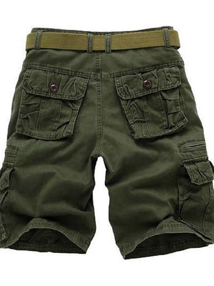 Shorts Décontractés Pour Hommes À Taille Moyenne Et À Glissière