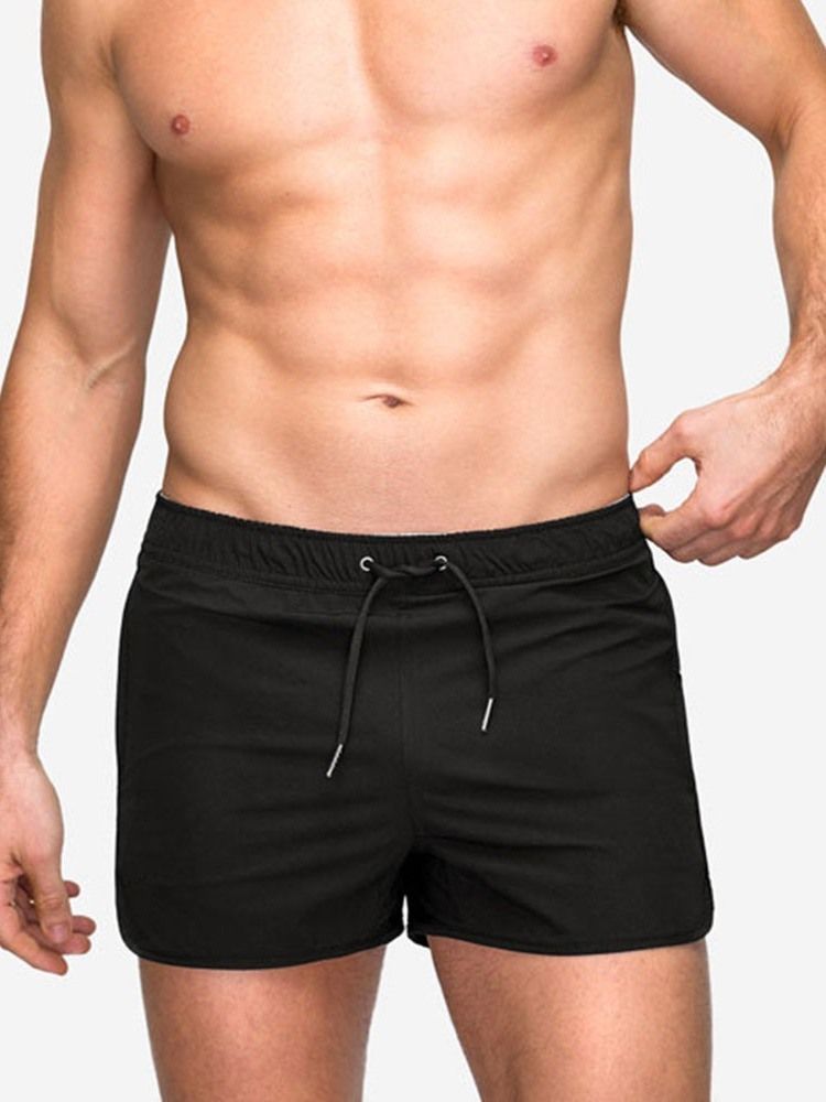 Shorts Décontractés Pour Hommes À Taille Moyenne Et À Lacets