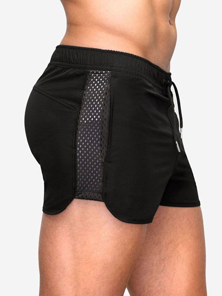 Shorts Décontractés Pour Hommes À Taille Moyenne Et À Lacets