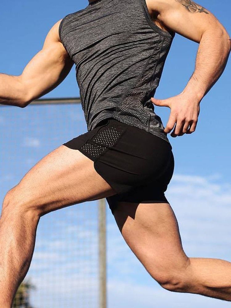 Shorts Décontractés Pour Hommes À Taille Moyenne Et À Lacets