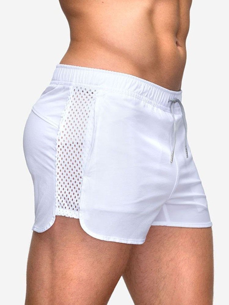 Shorts Décontractés Pour Hommes À Taille Moyenne Et À Lacets