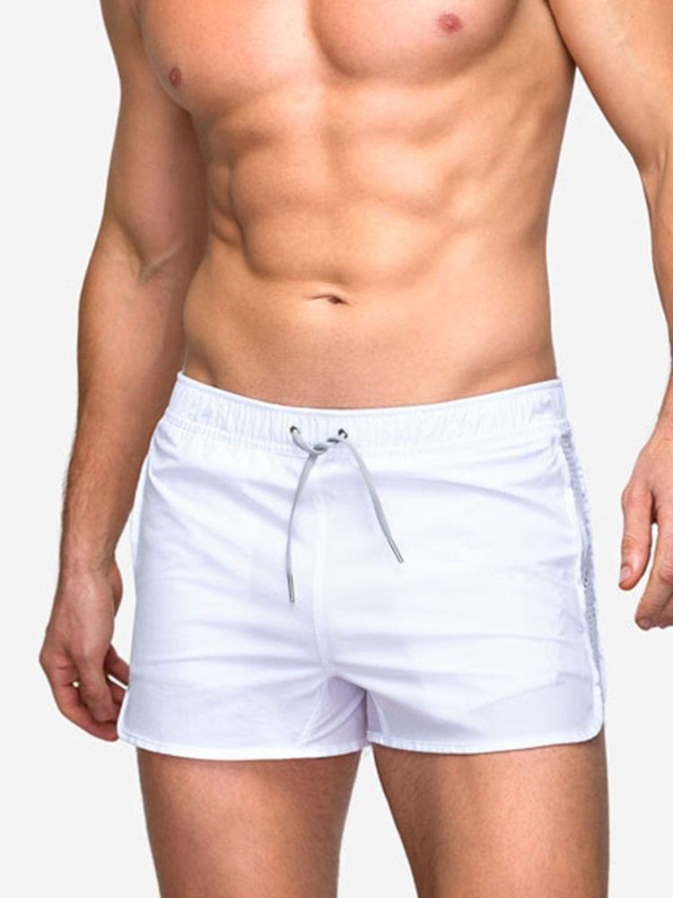 Shorts Décontractés Pour Hommes À Taille Moyenne Et À Lacets