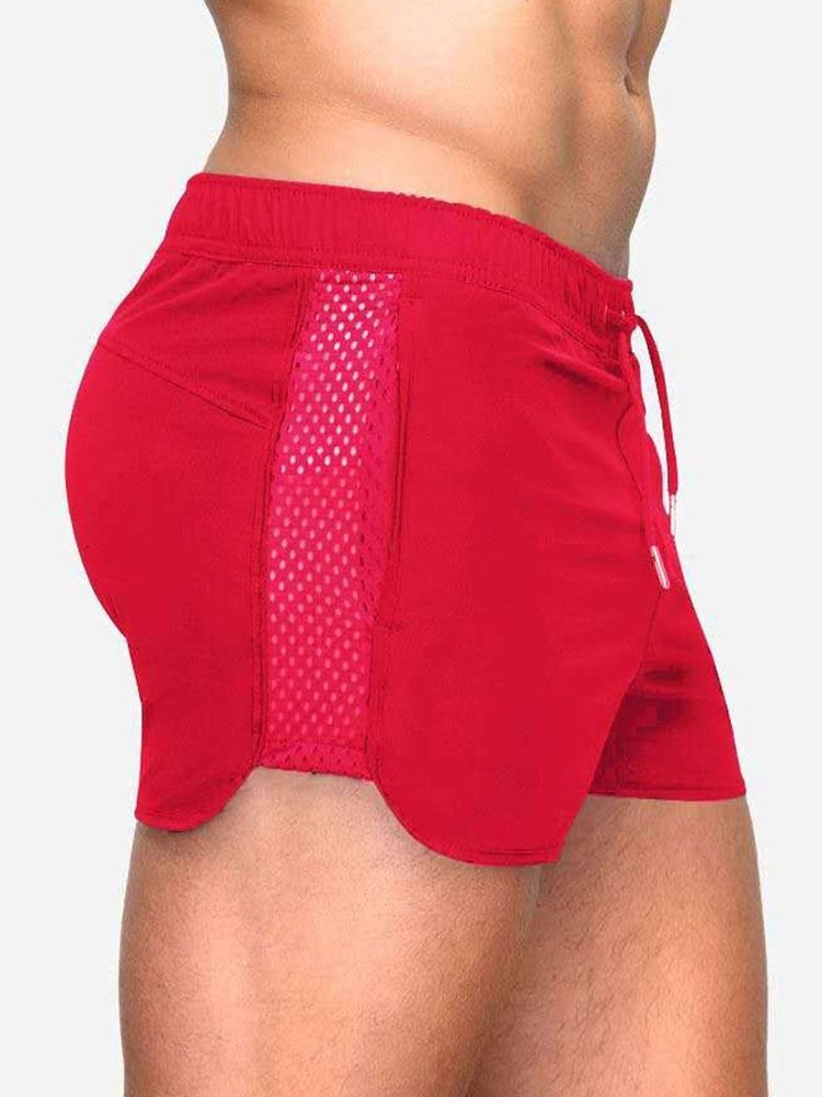 Shorts Décontractés Pour Hommes À Taille Moyenne Et À Lacets