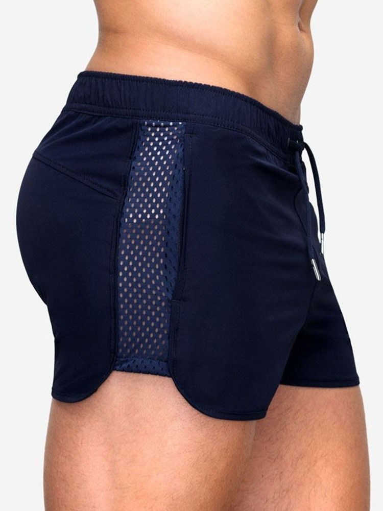 Shorts Décontractés Pour Hommes À Taille Moyenne Et À Lacets