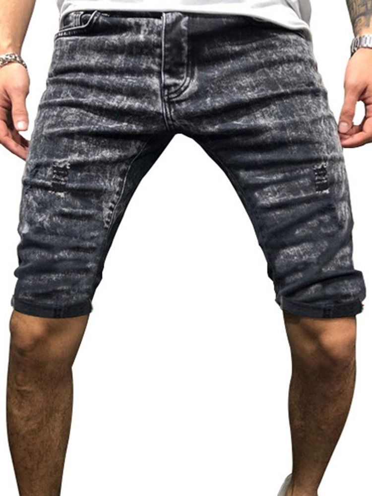 Shorts Pour Hommes À Taille Moyenne Et À Blocs De Couleurs Avec Boutons Lâches