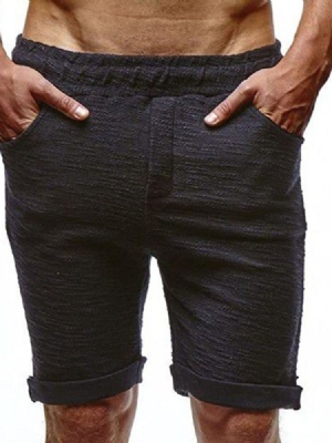 Shorts Pour Hommes À Taille Moyenne Et Élastiques Unis