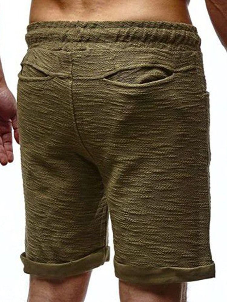 Shorts Pour Hommes À Taille Moyenne Et Élastiques Unis