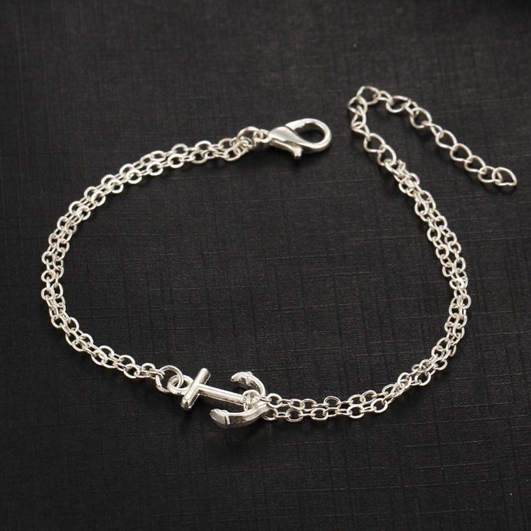 Bracelet De Cheville De Plage D'ancre Exquis Pour Les Femmes