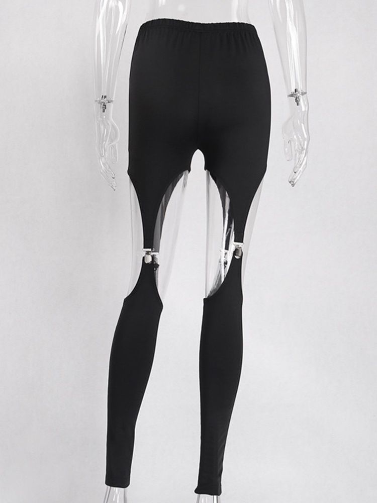 Costume D'halloween Pour Femme Pantalon Décontracté Pleine Longueur Creux Et Creux