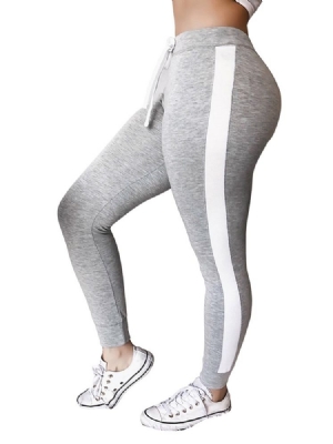 Leggings À Lacets Et Rayures Pour Femmes