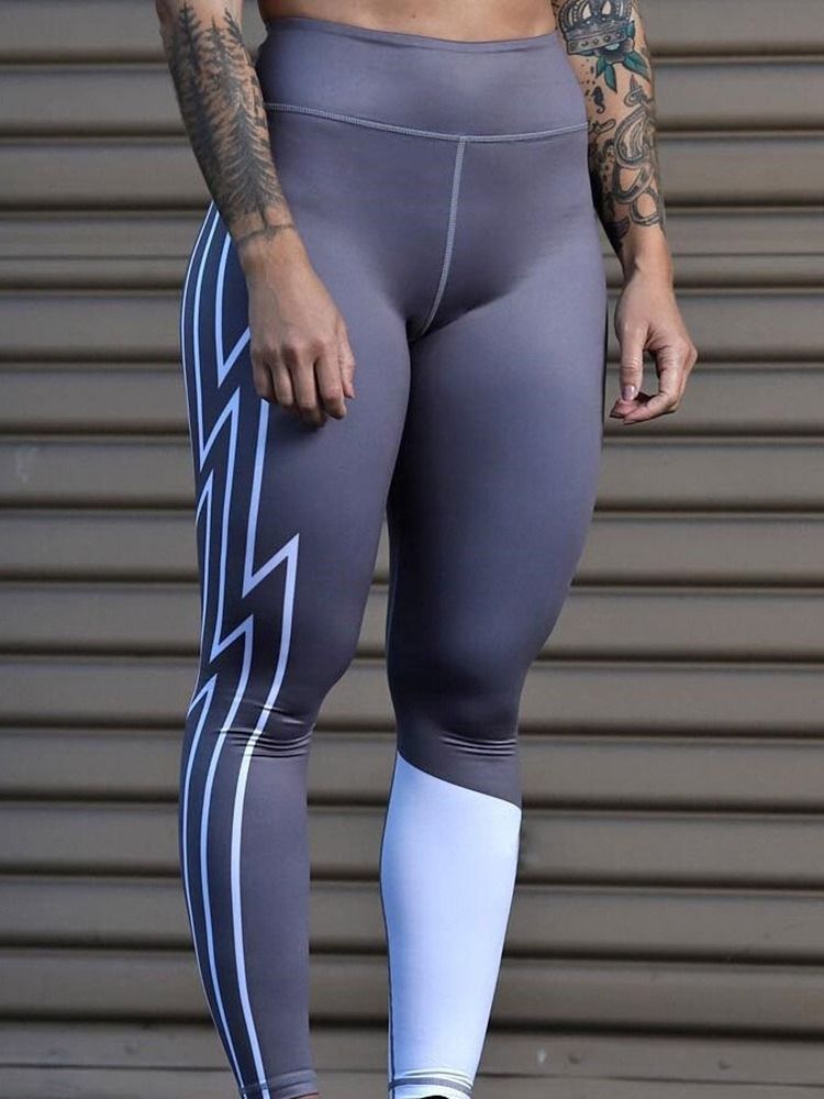 Leggings De Sport Taille Haute En Patchwork Pour Femmes