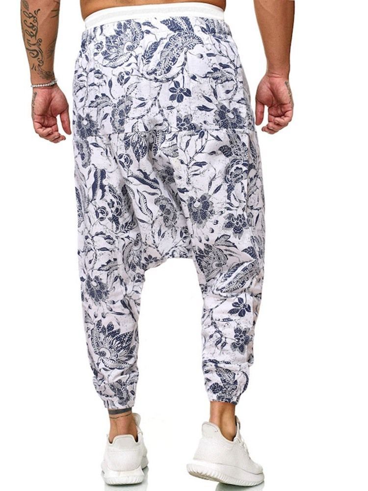 Pantalon Ample À Imprimé Floral Pantalon Décontracté Pour Hommes À Taille Moyenne