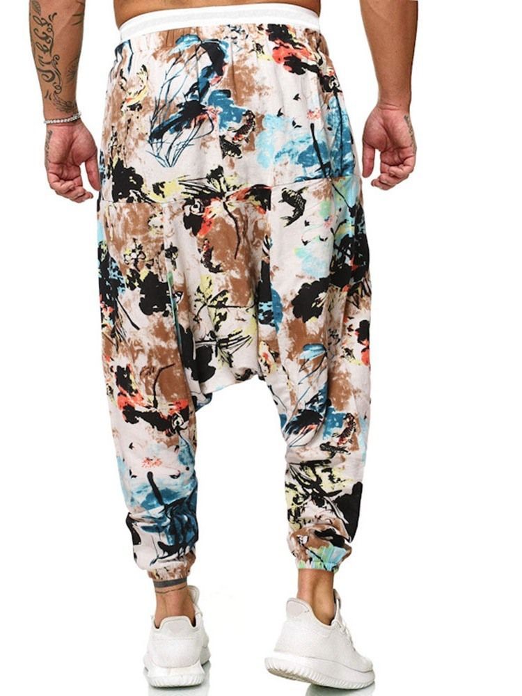 Pantalon Ample À Imprimé Floral Pantalon Décontracté Pour Hommes À Taille Moyenne