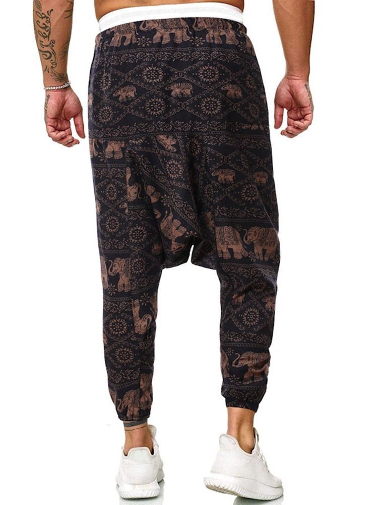 Pantalon Ample À Imprimé Floral Pantalon Décontracté Pour Hommes À Taille Moyenne