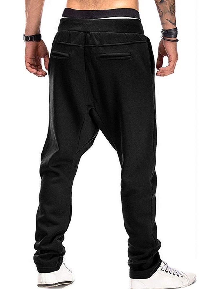 Pantalon Baggy À Blocs De Couleurs Poche Taille Moyenne Automne Pantalon Décontracté Pour Hommes