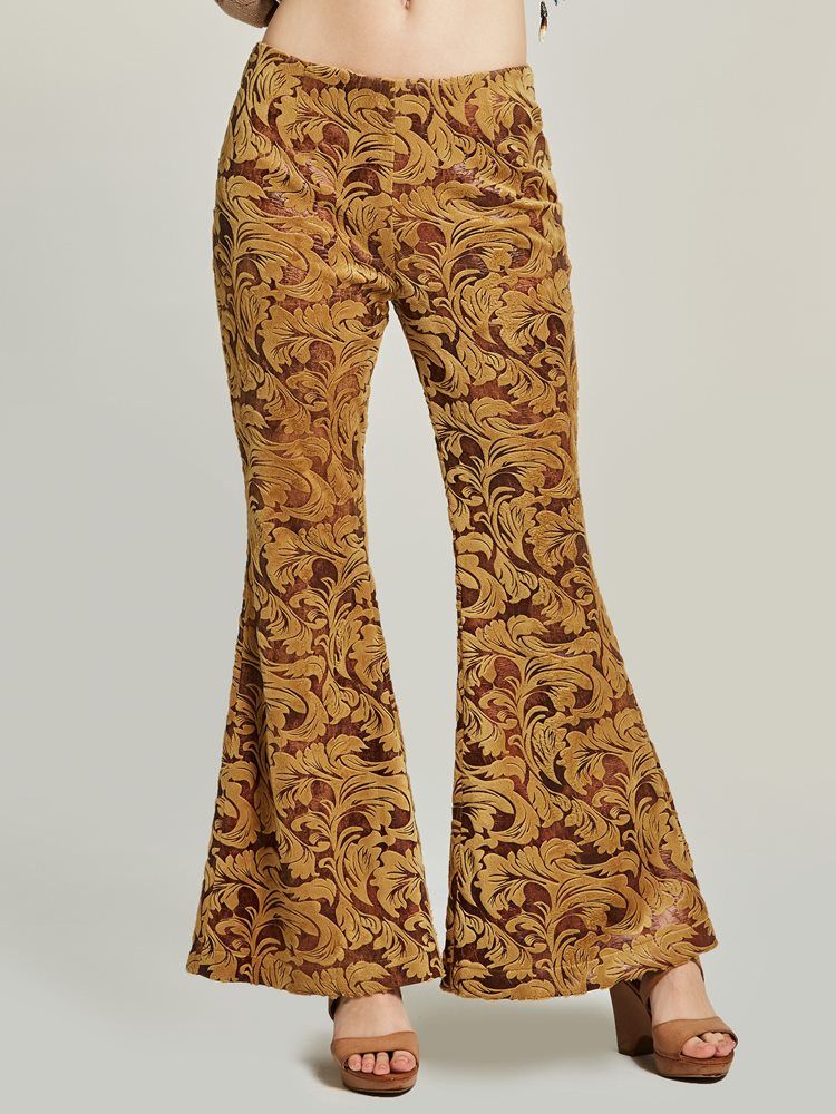 Pantalon Brodé À Jambe Large Pour Femme