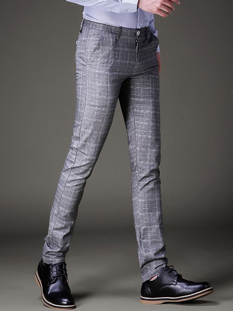 Pantalon À Carreaux Slim Vogue Pour Hommes