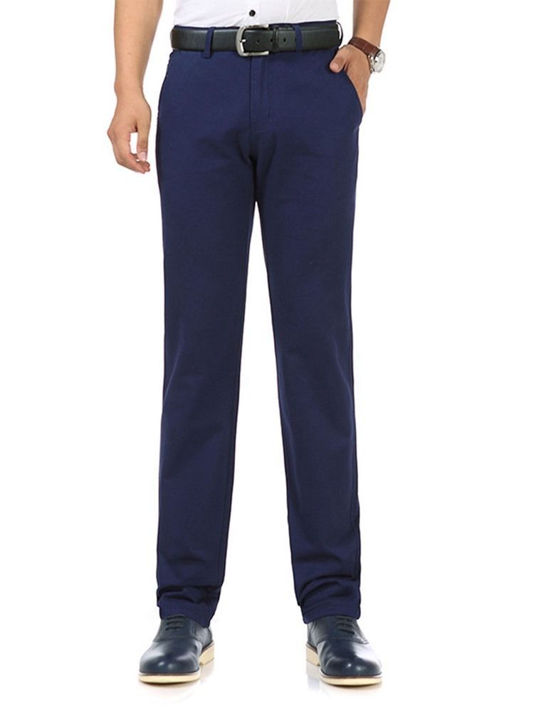 Pantalon Chino Décontracté Simple Et Ample Pour Hommes