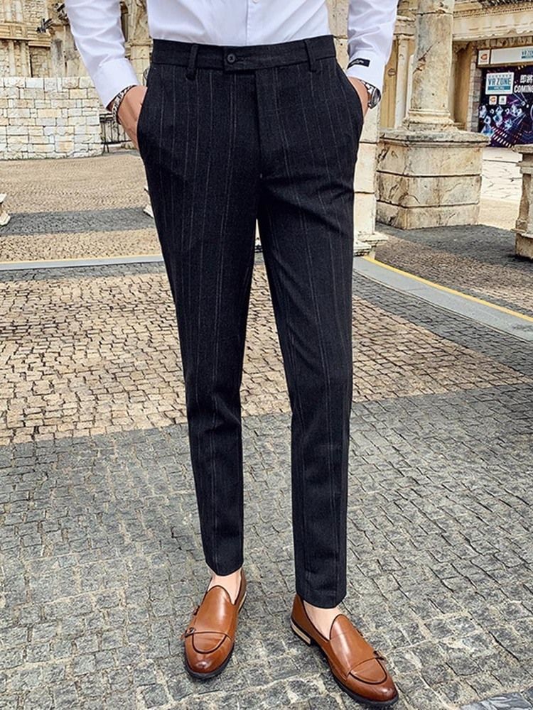 Pantalon De Costume Pour Hommes Décontracté À La Cheville