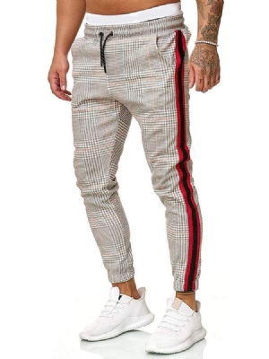 Pantalon Crayon À Blocs De Couleur Pour Hommes Pantalon Décontracté Quatre Saisons En Patchwork