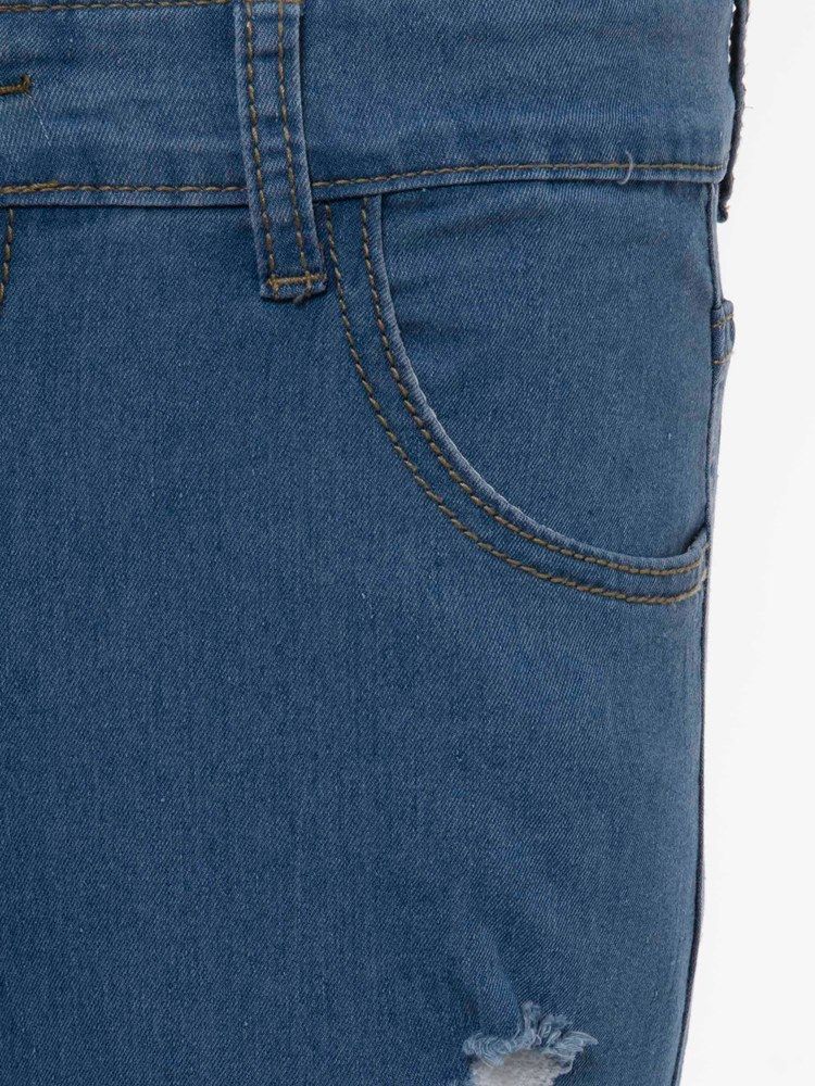 Pantalon Crayon Déchiré Pour Hommes Skinny Uni