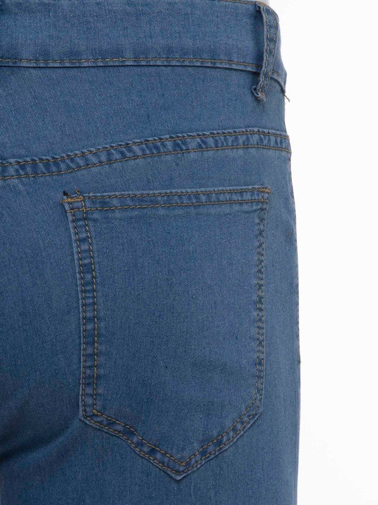 Pantalon Crayon Déchiré Pour Hommes Skinny Uni