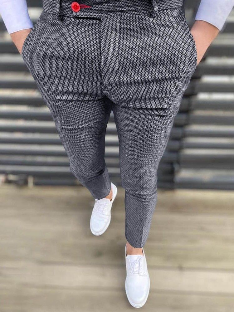 Pantalon Crayon Décontracté Pour Hommes