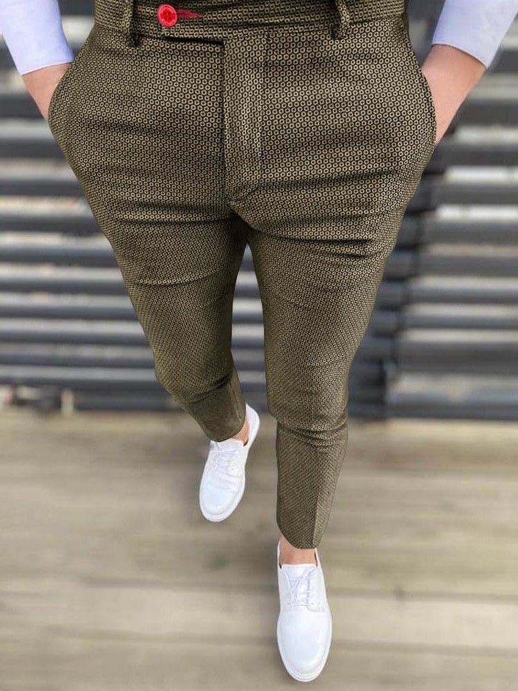 Pantalon Crayon Décontracté Pour Hommes