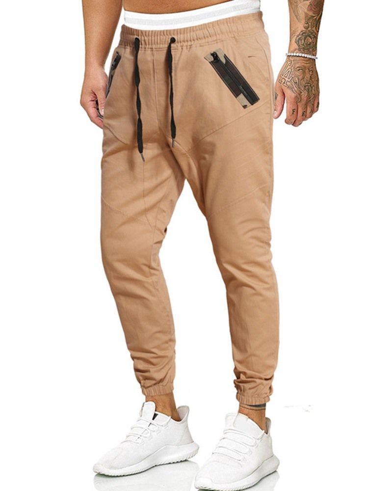 Pantalon Crayon Imprimé Camouflage Pantalon Décontracté À Lacets Pour Hommes