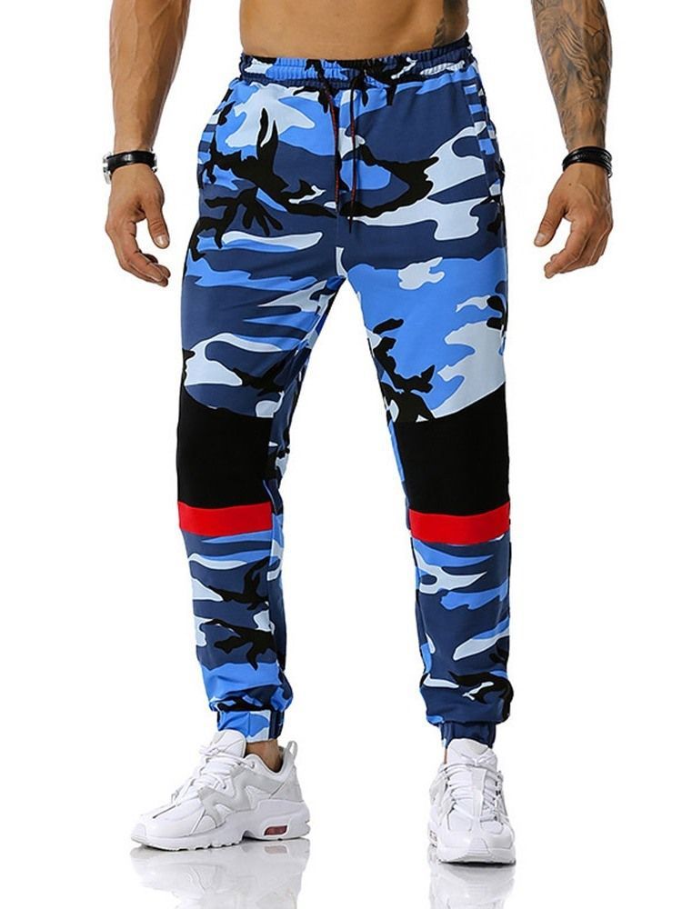 Pantalon Crayon Imprimé Camouflage Pantalon Décontracté Taille Moyenne Pour Hommes