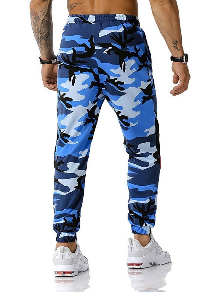 Pantalon Crayon Imprimé Camouflage Pantalon Décontracté Taille Moyenne Pour Hommes