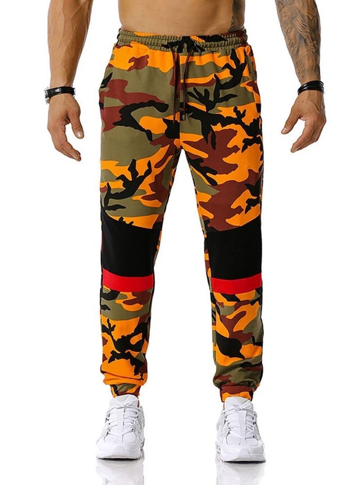 Pantalon Crayon Imprimé Camouflage Pantalon Décontracté Taille Moyenne Pour Hommes