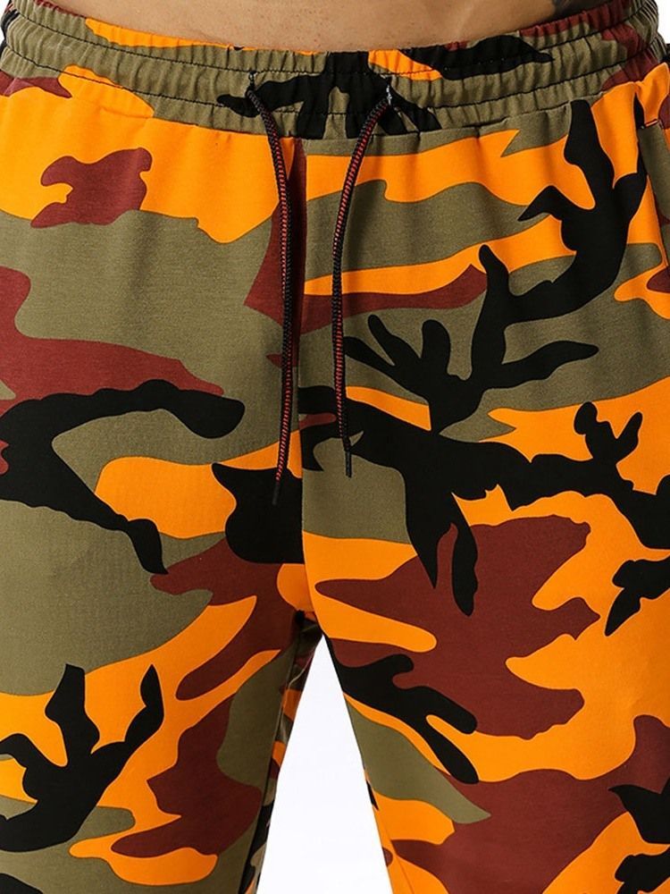 Pantalon Crayon Imprimé Camouflage Pantalon Décontracté Taille Moyenne Pour Hommes