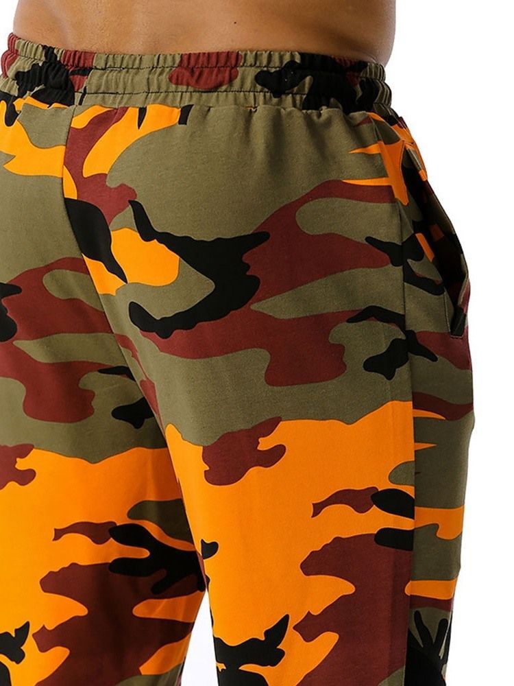 Pantalon Crayon Imprimé Camouflage Pantalon Décontracté Taille Moyenne Pour Hommes