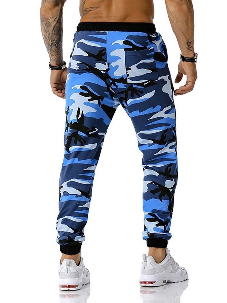 Pantalon Crayon Imprimé Camouflage Taille Moyenne Pantalon Décontracté Pour Hommes