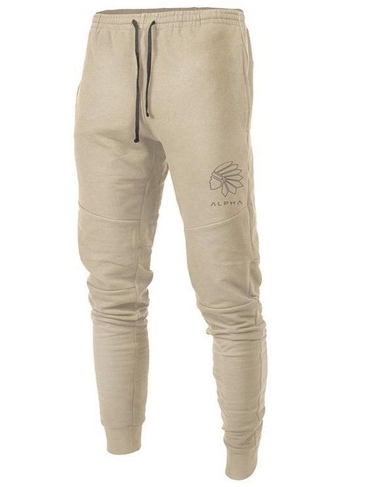 Pantalon Crayon Imprimé Pantalon Décontracté À Lacets Pour Hommes