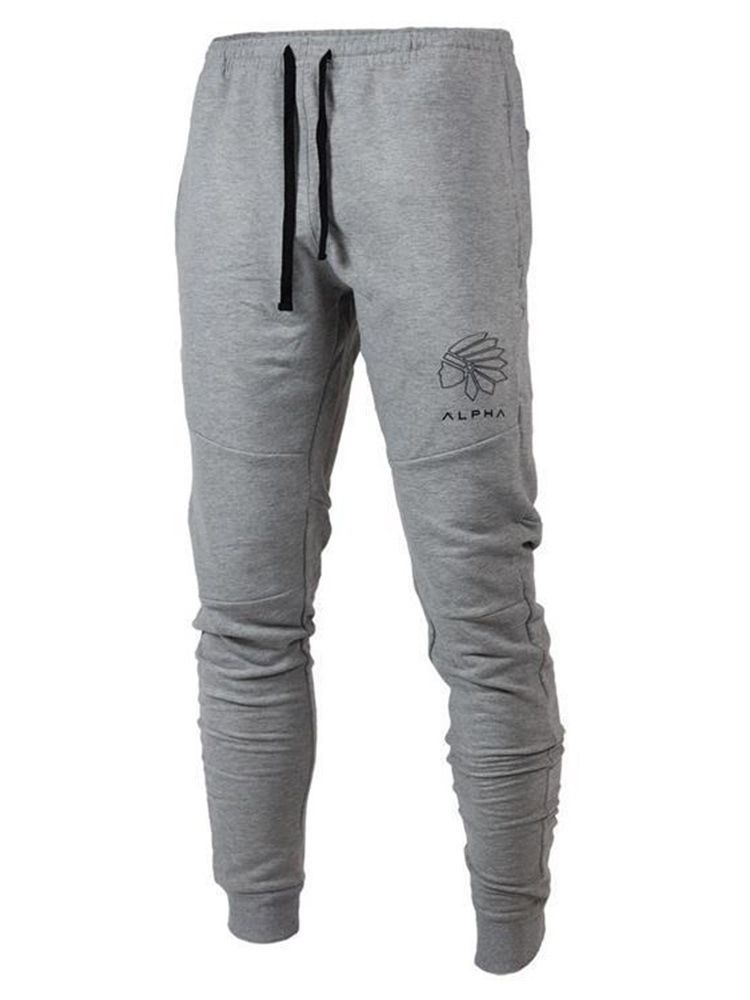 Pantalon Crayon Imprimé Pantalon Décontracté À Lacets Pour Hommes