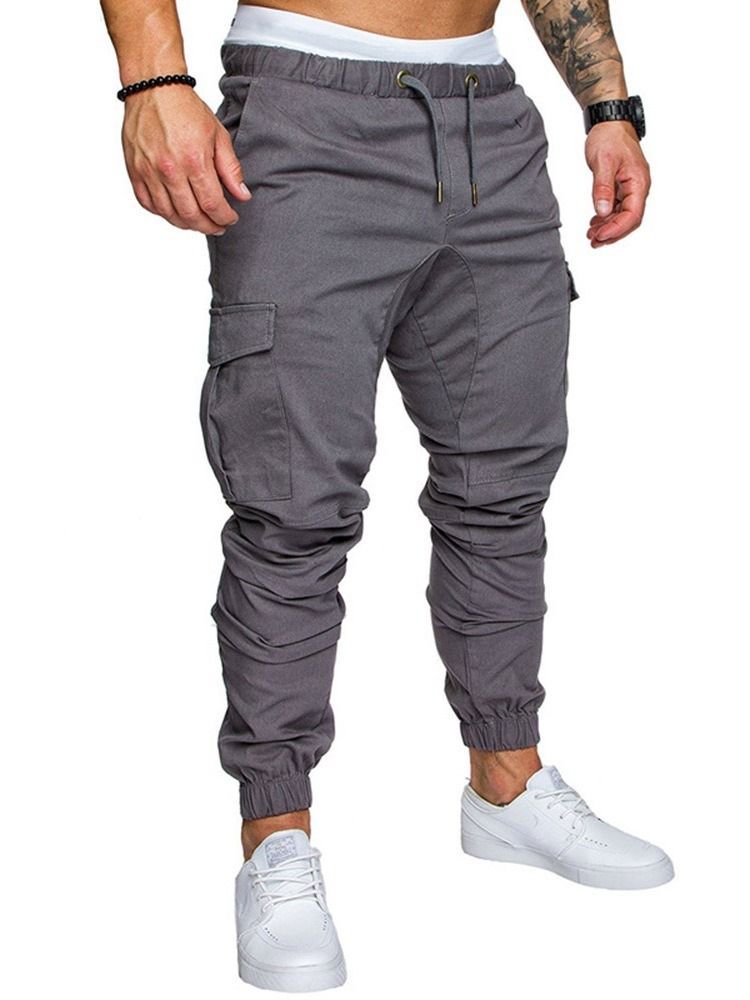 Pantalon Crayon À Lacets Pantalon Décontracté De Sport Pour Hommes