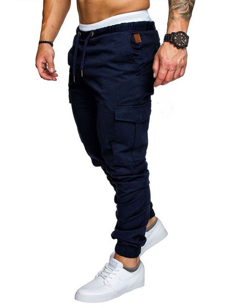 Pantalon Crayon À Lacets Pantalon Décontracté De Sport Pour Hommes