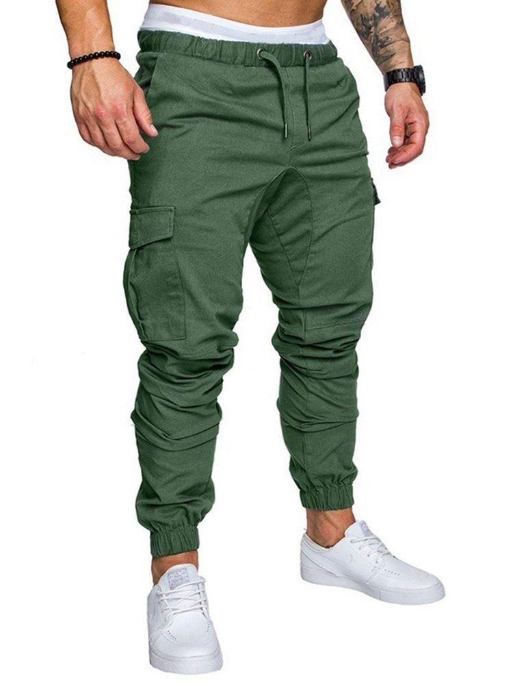 Pantalon Crayon À Lacets Pantalon Décontracté De Sport Pour Hommes