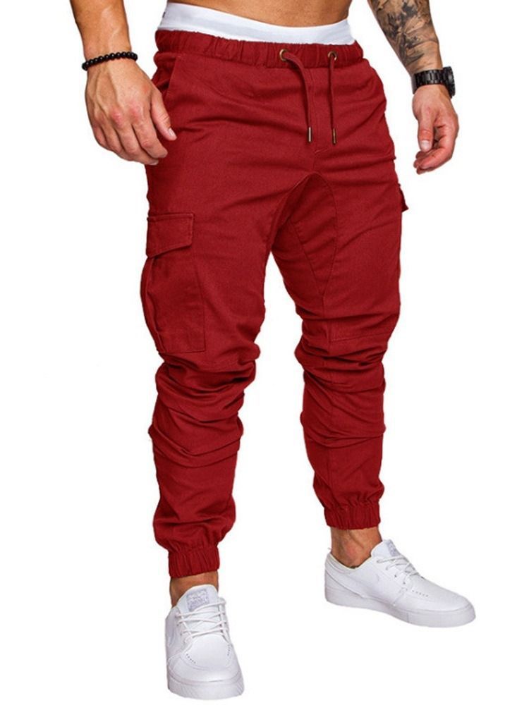 Pantalon Crayon À Lacets Pantalon Décontracté De Sport Pour Hommes