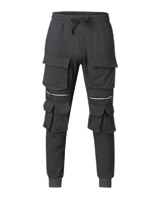 Pantalon Crayon Poche Plaine Hip Hop Pantalon Décontracté Pour Hommes