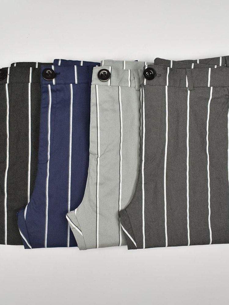 Pantalon Crayon À Rayures Pantalon Décontracté Pour Hommes