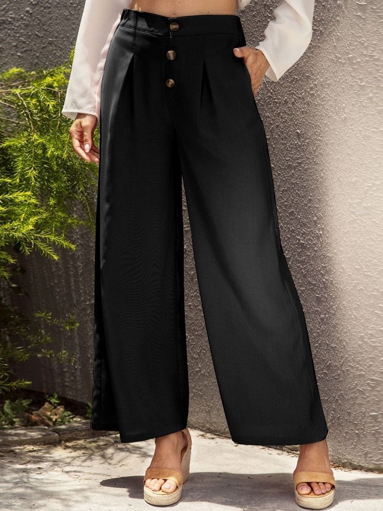 Pantalon Décontracté Ample Pour Femmes Jambes Larges Jambes Larges