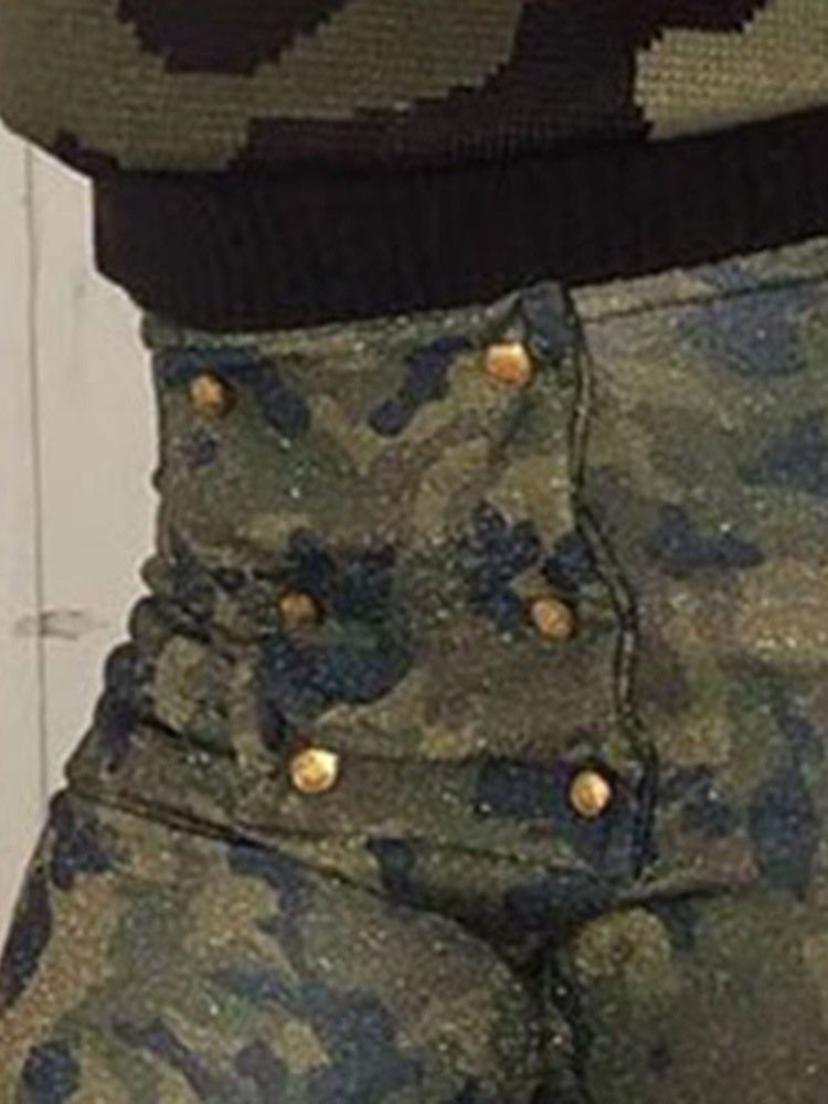 Pantalon Décontracté Camouflage Pleine Longueur Pour Femmes