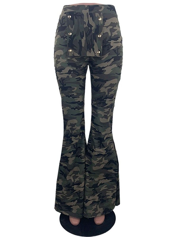 Pantalon Décontracté Camouflage Pleine Longueur Pour Femmes