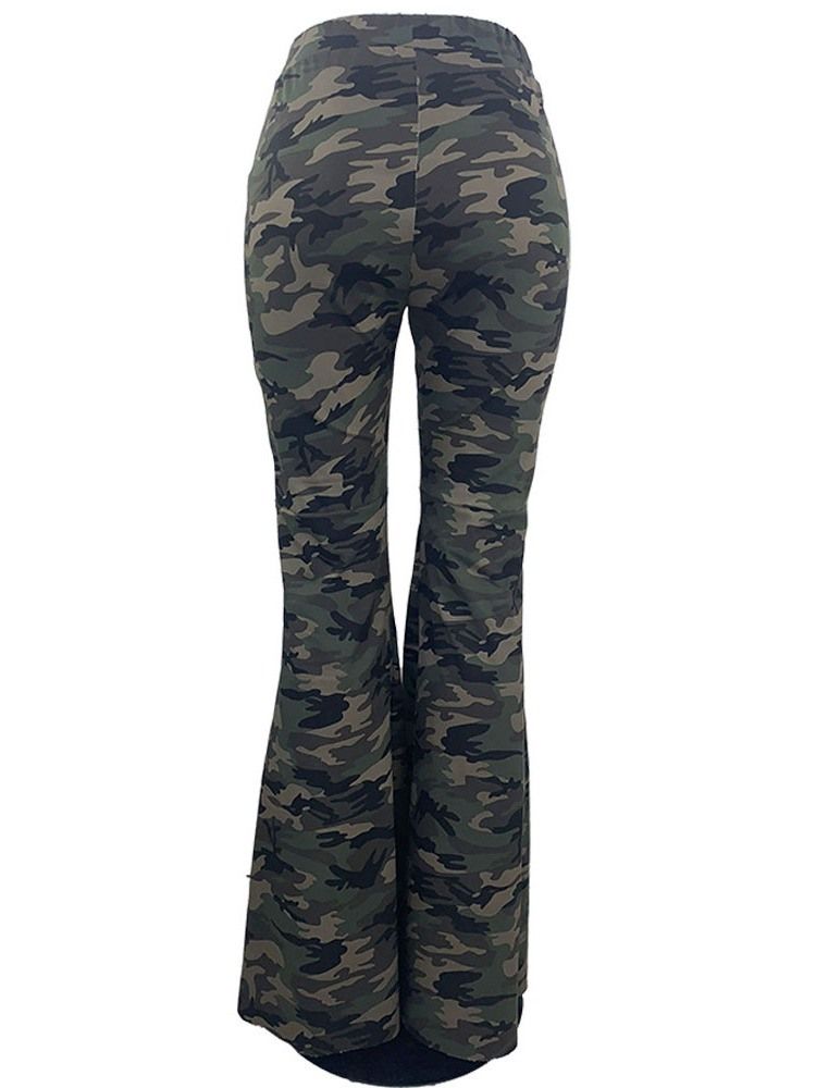 Pantalon Décontracté Camouflage Pleine Longueur Pour Femmes