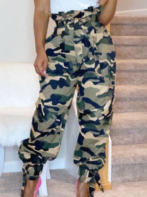 Pantalon Décontracté Pour Femmes À Taille Haute Et Camouflage Ample Pour Hommes