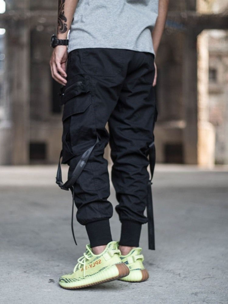 Pantalon Décontracté Pour Hommes Avec Bouton De Camouflage